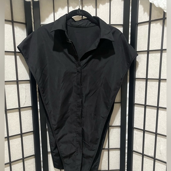 SLEEVELESS OPEN SIDE BUTTON DOWN TOP, PUNK, GOTH, UNBRANDED WOMEN SIZE M - Picture 5 of 9